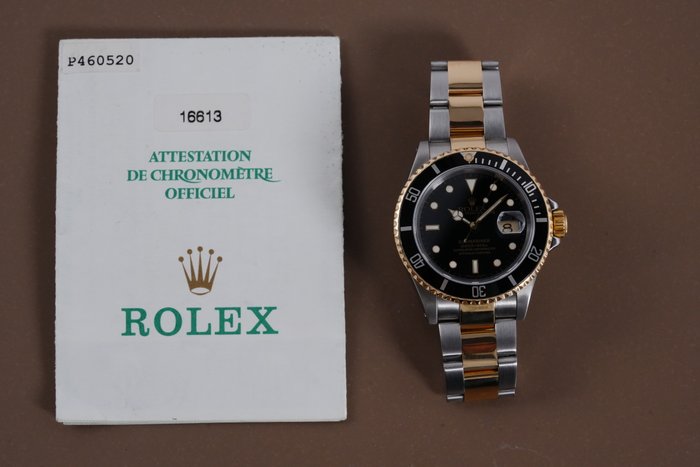 Rolex - Submariner Date Black Dial Two Tone - 16613 - Mænd - 1990-1999