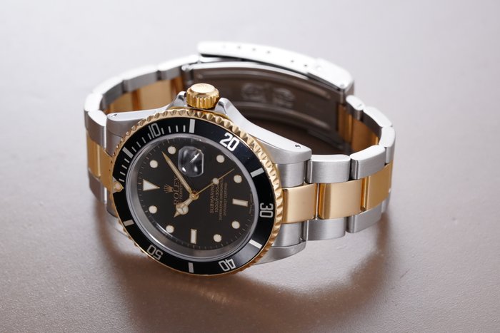 Rolex - Submariner Date Black Dial Two Tone - 16613 - Mænd - 1990-1999