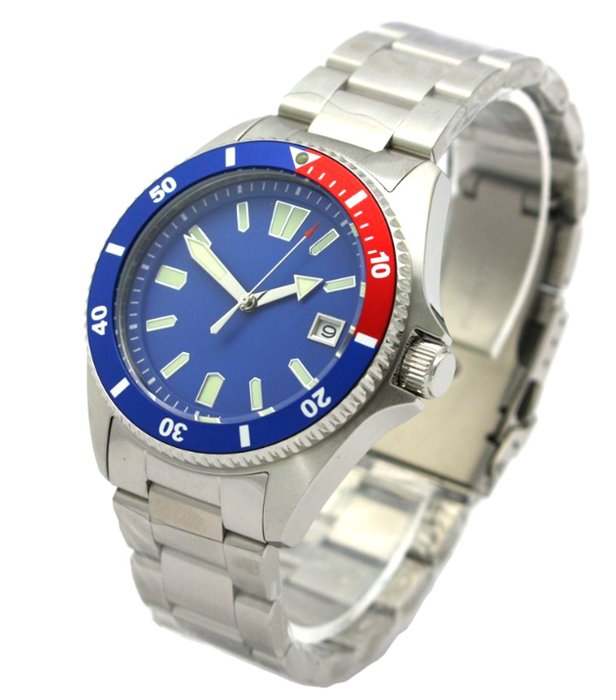 Professional Automatic Diving Watch 20 ATM Made in Germany Diver Pepsi blau Werk: Seiko - 21042 - Ingen mindstepris - Mænd - 2011-nu