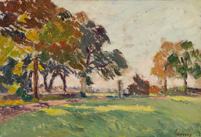 Abel Lauvray (1870-1950) - Paysage aux arbres