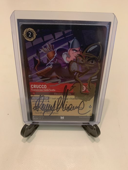 Ravensburger Disney Lorcana - 1 Card - Denny Minonne Author Sketched and Signed - Crucco IT3 NM - NO RESERVE PRICE