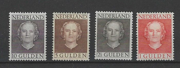 Holland 1949/1951 - Dronning Juliana "En Face" - NVPH 518/533 + 534/537