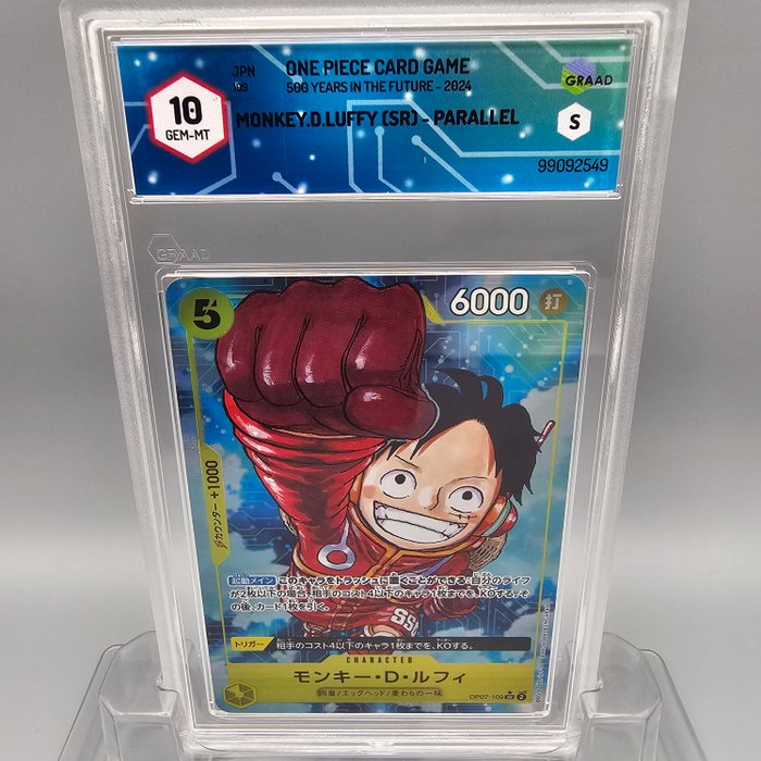 MONKEY.D.LUFFY (SR) PARALLEL Graded card - Graad 10