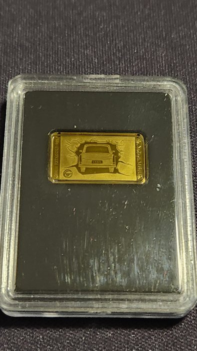 Tyskland. Gold Bar 2019 Kultauto Trabant, (.999) Proof  (Ingen mindstepris)