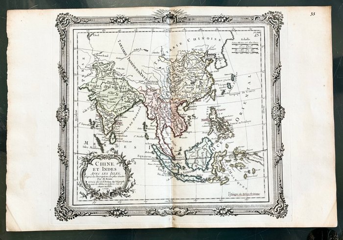 Asien - Chine, Indonésie, Indochine, Inde, Philippine; Louis-Charles DESNOS - Chine et Indes avec les isles - 1761-1780