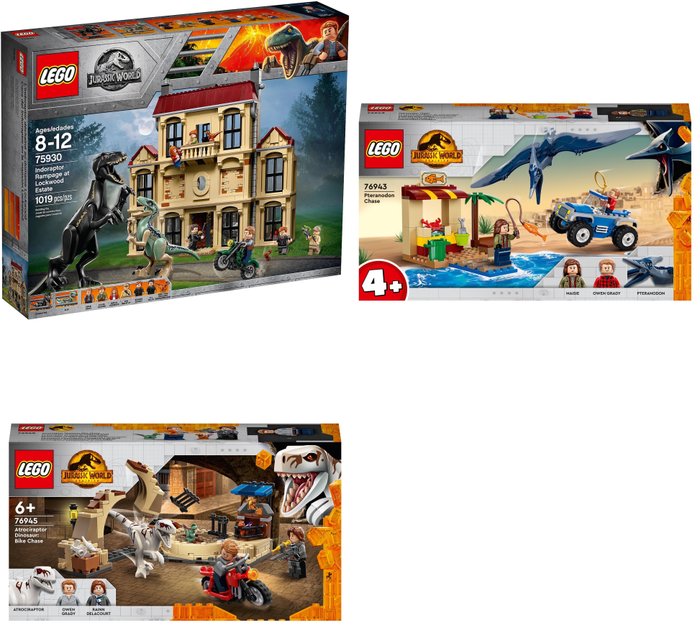 Lego - 75930 + 76943 + 76945 - Jurassic World / Park Misb Lot