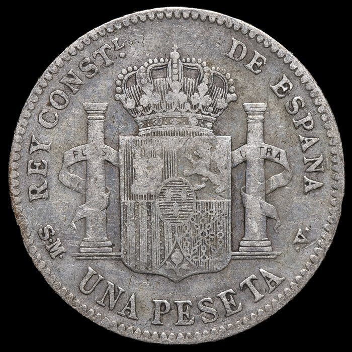 Spanien. Alfonso XIII (1886-1931). 1 Peseta 1899-1904 (4 monedas)  (Ingen mindstepris)