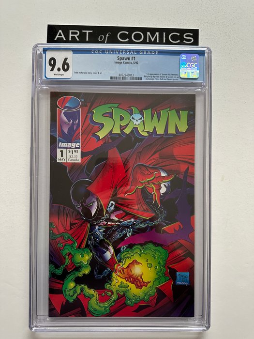 Spawn #1 - 1st Appearance Of Spawn - Pull out poster (still present) - CGC Graded 9.6 - 1 Graded comic - Første udgave - 1992