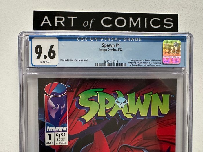 Spawn #1 - 1st Appearance Of Spawn - Pull out poster (still present) - CGC Graded 9.6 - 1 Graded comic - Første udgave - 1992