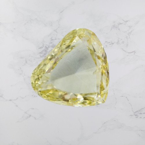 1 pcs Diamant  (Naturfarvet)  - 1.00 ct - Hjerte - Fancy light Gul - SI2 - Gemological Institute of America (GIA) - Antik hjerte snit