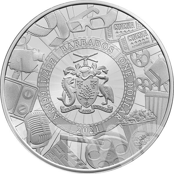 Barbados. 1 Dollar 2021 Scooby-Doo, 1/2 Oz (.999) Proof  (Ingen mindstepris)