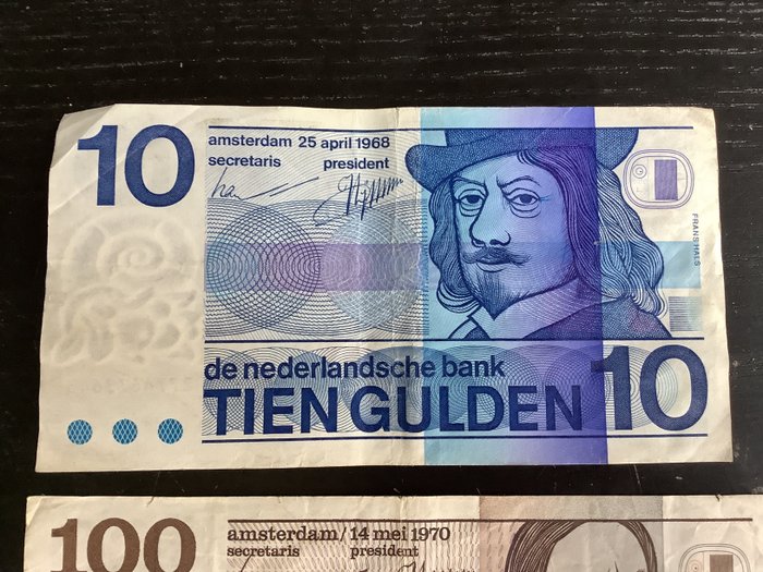 Holland. - 3 banknotes - including 1000 gulden 1972 - various dates  (Ingen mindstepris)