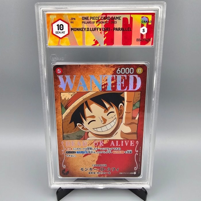 Monkey.D.Luffy SP [Wanted] ST01-012 SR Graded card - Graad 10