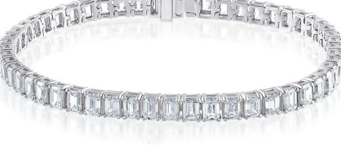 Armbånd - 14 karat Hvidguld -  1074ct tw Diamant (Laboratoriedyrket)