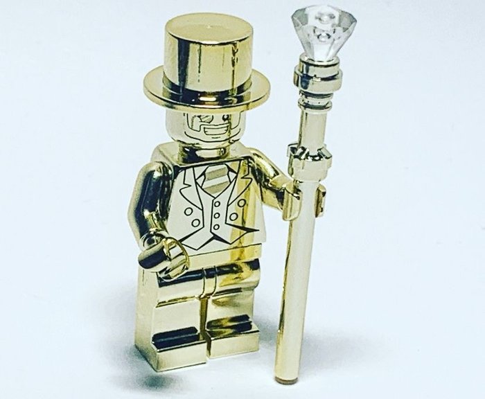 Lego - Minifigurer - Chrome Mr Gold Custom Item on Lego Parts - Danmark