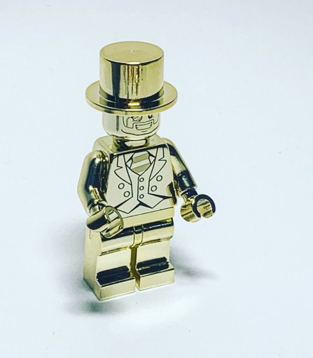 Lego - Minifigurer - Chrome Mr Gold Custom Item on Lego Parts - Danmark