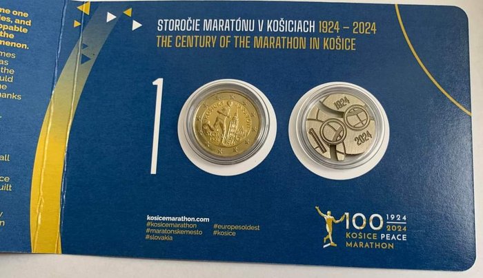 Slovakiet. 2 Euro 2024 "Košice International Marathon"  (Ingen mindstepris)