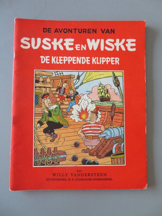 Suske en Wiske - De Kleppende Klipper 1ste druk 1955 - 1 Album - Første udgave - 1955