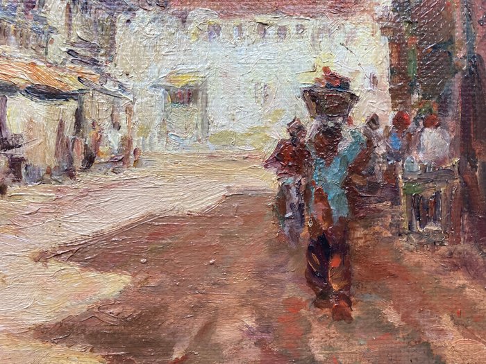 Gerard Pieter Adolfs (1897-1968) - Straatje in Surabaya