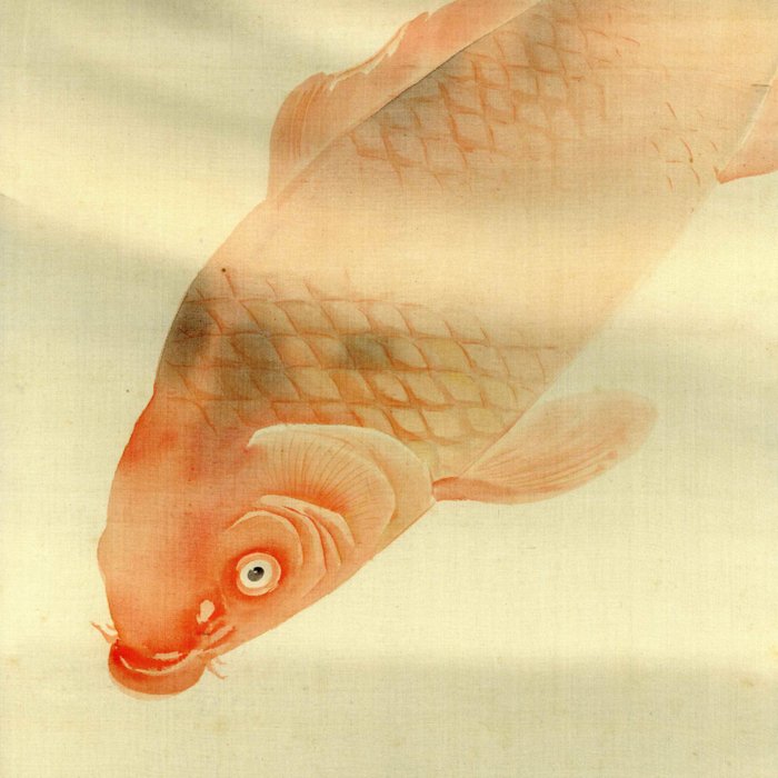 painting carp - Bessho Seido - Japan - Meiji-perioden (1868-1912)  (Ingen mindstepris)