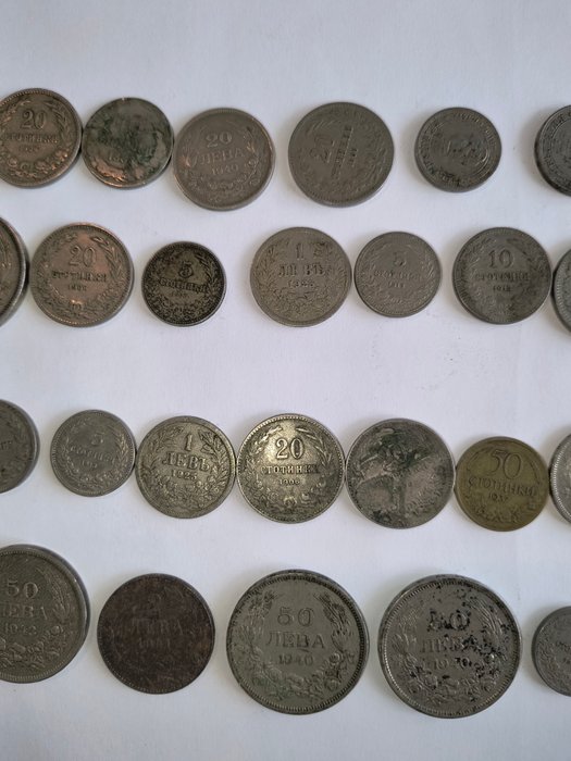 Bulgarien. Boris III (1918-1943). A Lot of 40x Old Bulgarian Coins 1888-1943  (Ingen mindstepris)