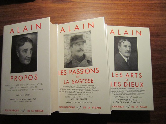 Alain - Les Passions et la sagesse, Les Arts et les dieux  Propos - 1956