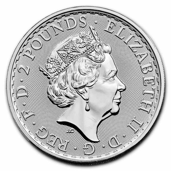 Storbritannien. 5 x 1 oz £2 GBP UK Silver Britannia Coin (Random Years)