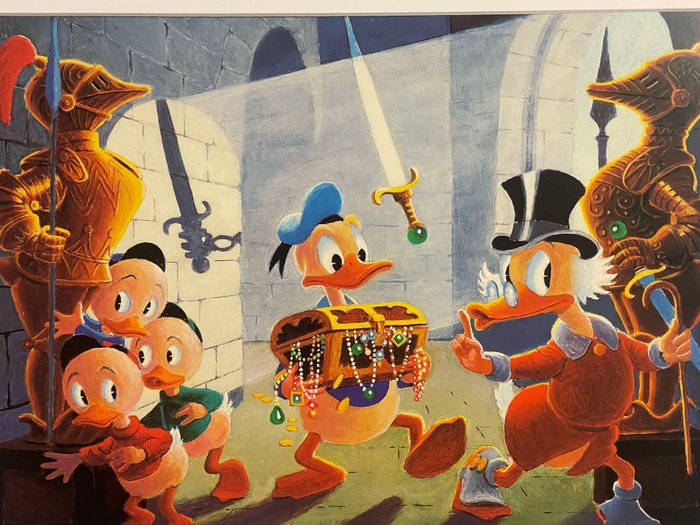 Carl Barks - The Old Castle's Secret - art print with original signature insert - NO RESERVE!