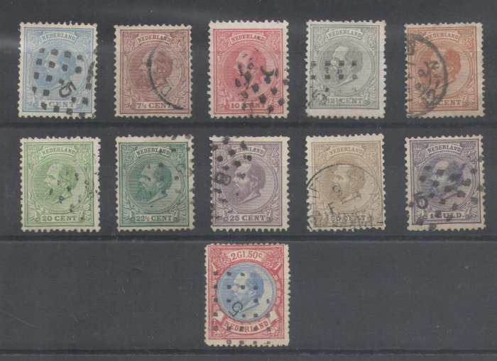 Holland 1872/1888 - Kong Vilhelm III - NVPH 19/29