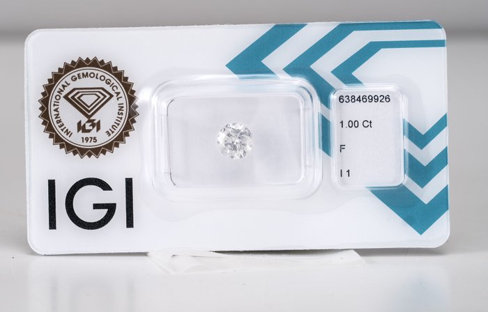 1 pcs Diamant  (Natur)  - 100 ct - Rund - F - I1 - International Gemological Institute (IGI)