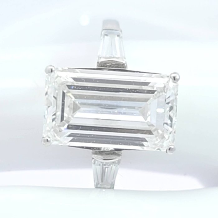 Ring Platin -  5.90ct. tw. Diamant (Laboratoriedyrket) - Diamant