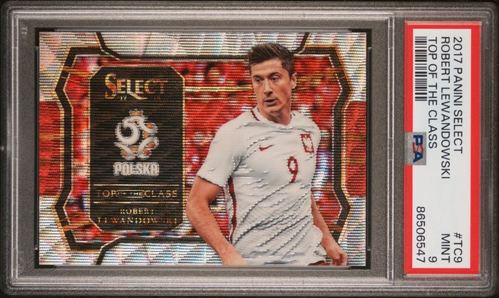 2017 Panini Select Robert Lewandowski #TC9 Top of the Class PSA 9 Graded card