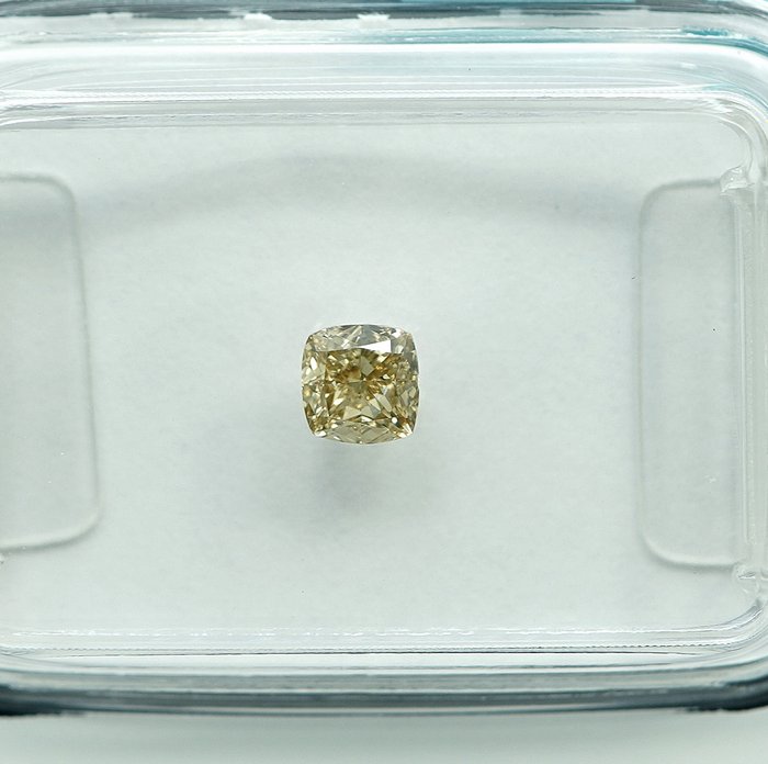 1 pcs Diamant  (Naturfarvet)  - 0.29 ct - Fancy light Grålig Gul - VS1 - International Gemological Institute (IGI)