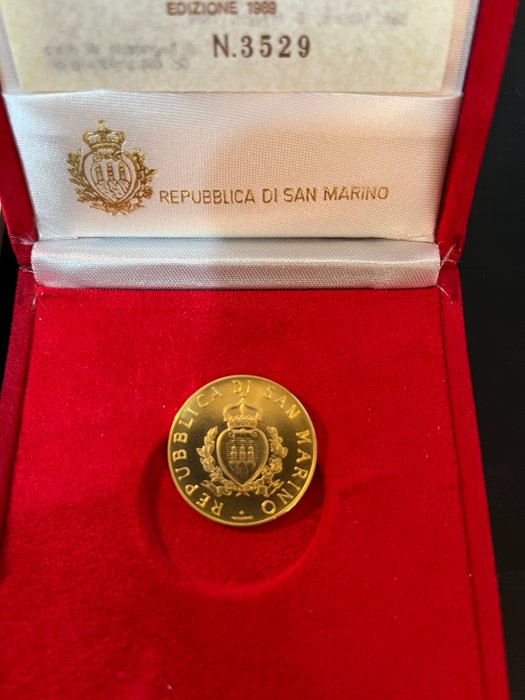 San Marino. 5 Scudi 1989 "Consiglio D'Europa"