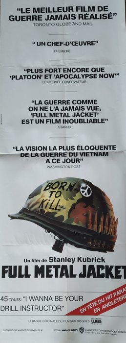 Stanley Kubrick - Affiche 60x160cm - Full Metal Jacket (1987)