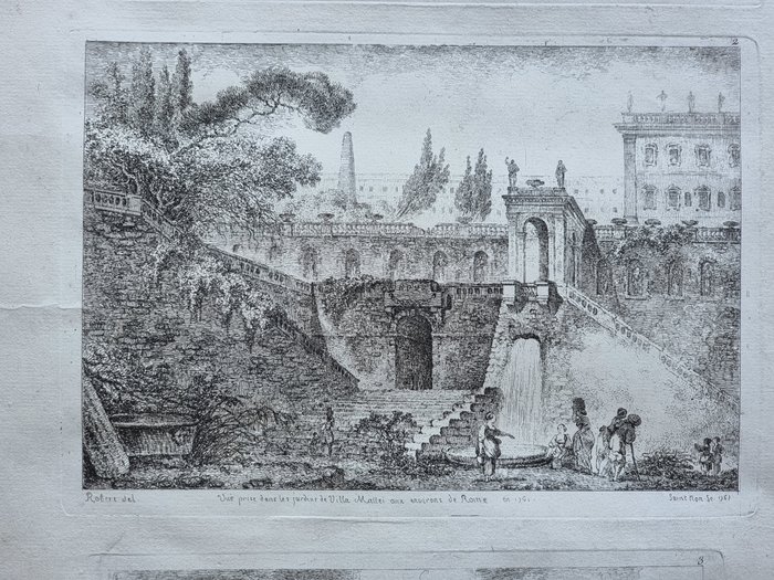 Jean-Claude Richard, abate di Saint-Non(1727-1791) - Suite completa "Raccolta di vedute d'appresso natura nelle villa intorno di Roma" - 1762-1765