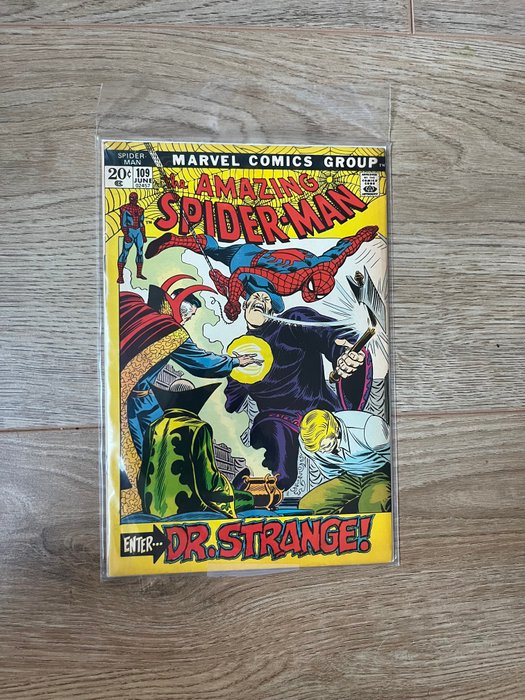 The Amazing Spider-Man 109 - The Amazing Spider-Man enter Dr Strange - 1 Comic - Første udgave - 1972/1972