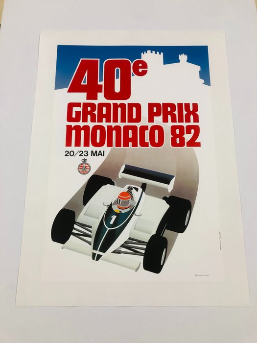 Grognet - 40° Gran Prix Monaco 82 - 20/23 MAI (linen backed on canvas) - 1980‹erne