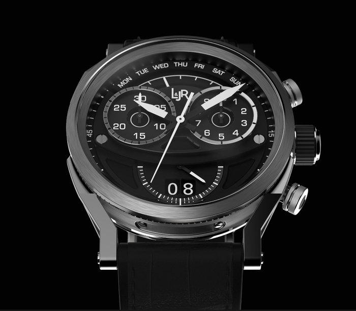 LJR - Ingen mindstepris - S1502 - Mænd - Chronograph Day and Date Sort - Splinterny