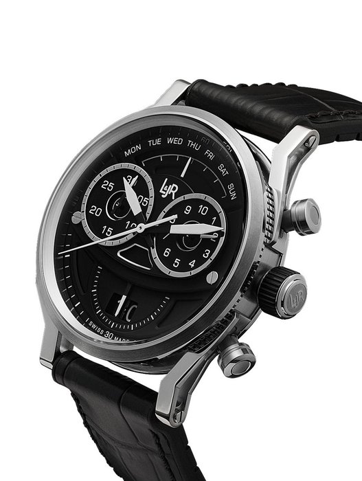 LJR - Ingen mindstepris - S1502 - Mænd - Chronograph Day and Date Sort - Splinterny