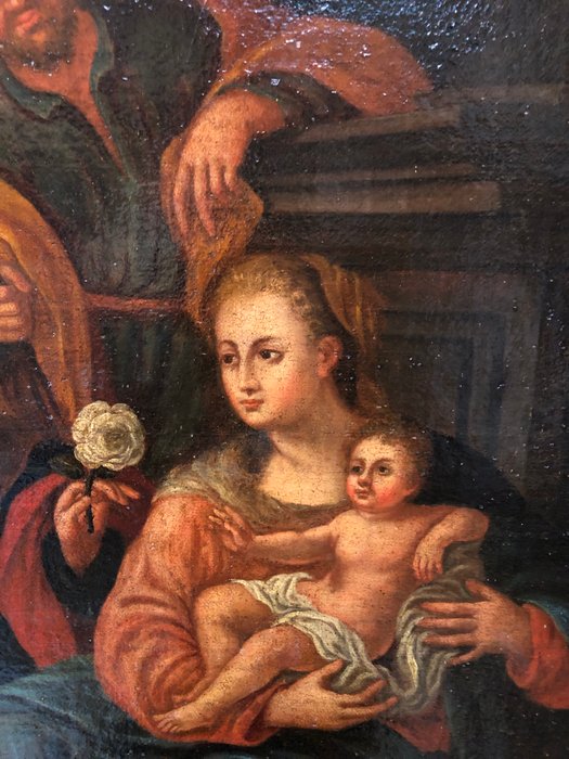 École du Nord de l'Italie (XVII) - La Sainte Famille avec Sainte Isabelle et Saint Zacarie