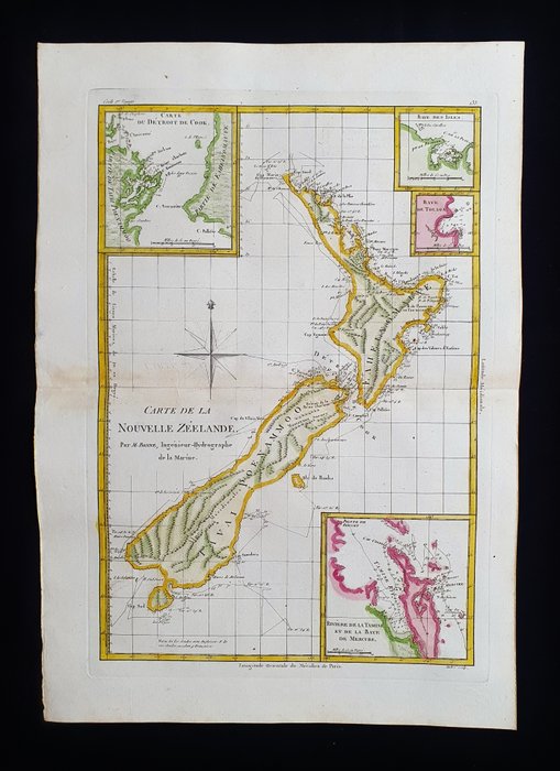 Oceanien - New Zealand / Australien / Wellington; Desmarest  Bonne - Carte de la Nouvelle Zeelande - 1781-1800