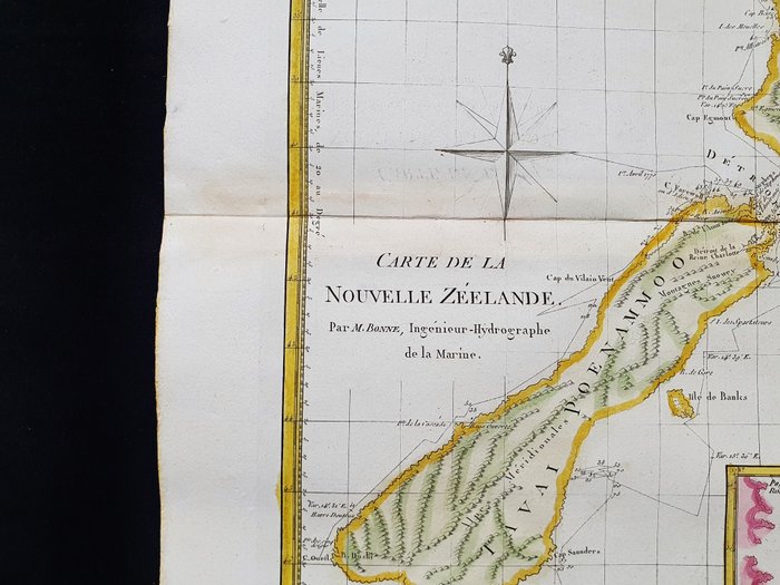 Oceanien - New Zealand / Australien / Wellington; Desmarest  Bonne - Carte de la Nouvelle Zeelande - 1781-1800