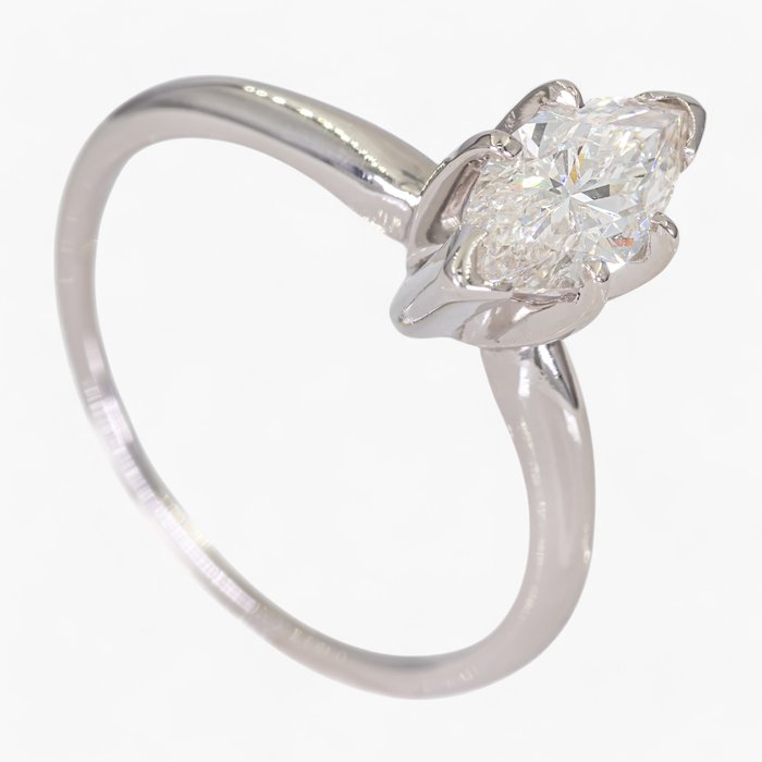 Ingen mindstepris - Ring - 14 karat Hvidguld, IGI Antwerpen - 0,75 ct diamanter - 0,75 ct center -  0.75ct. tw. Diamant (Natur)