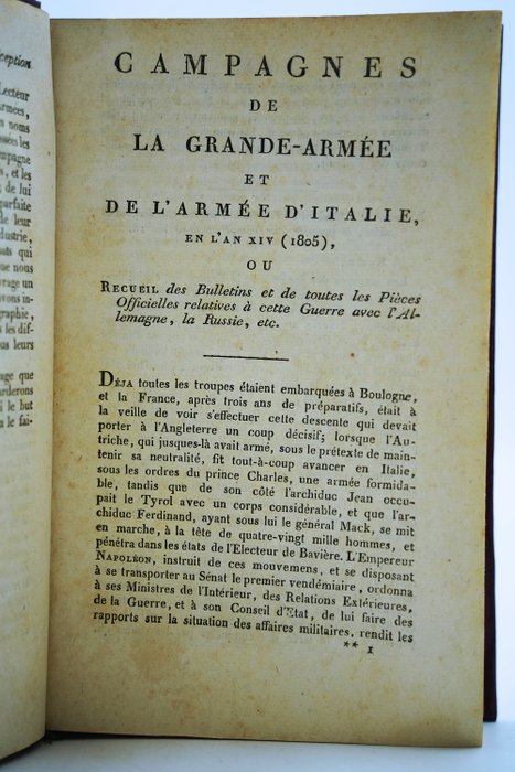 Collectif - Campagnes de la Grande Armée et de l'armée d'Italie en l'an XIV - 1806