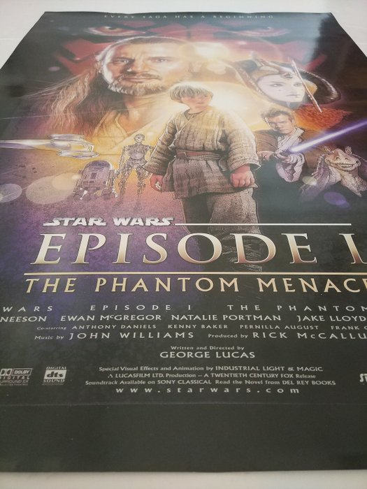 Drew Struzan - Star Wars Episode I: The Phantom Menace - Official STAR WARS - UK Poster - 1999 - Rolled - MINT - No Reserve !!