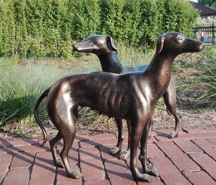 Statuette - A pair of greyhounds (2) - Jern