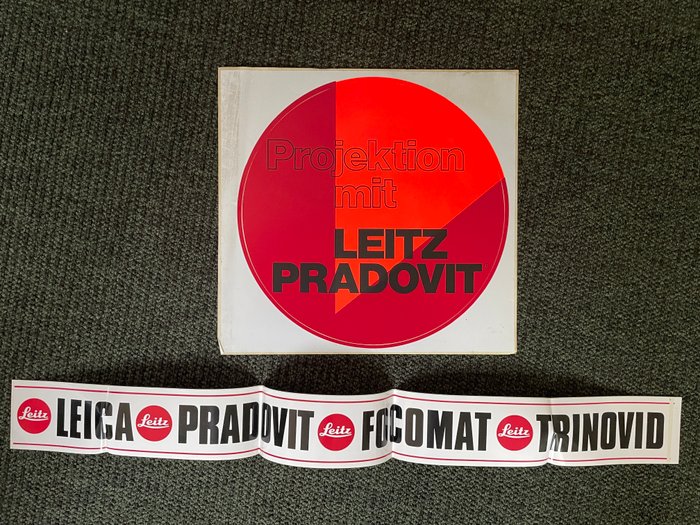 Leica lot van 30 originele Leica stickers waarvan vijf zeer grote stickers Rangefinder søgerkamera  (Ingen mindstepris)