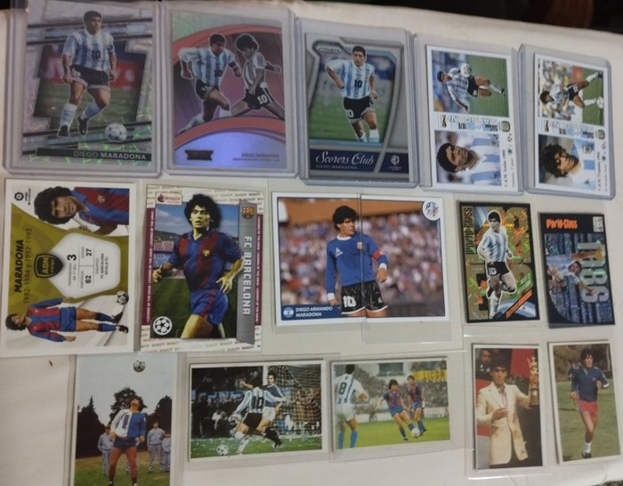 1984 to 2022 Panini Diego Maradona 15 stickers/cards Mixed collection - Good (GD)