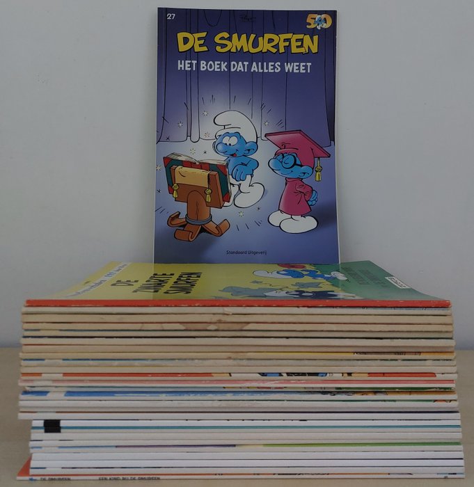 De Smurfen - Nr. 1 t/m 27 - Opeenvolgende reeks met 25 x 1e druk - 27 Album - Første udgave/genoptryk - 1967/2008